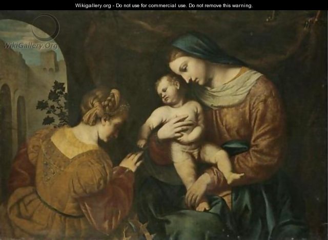 The Mystic Marriage Of Saint Catherine - Alessandro Bonvicino (Moretto da Brescia)