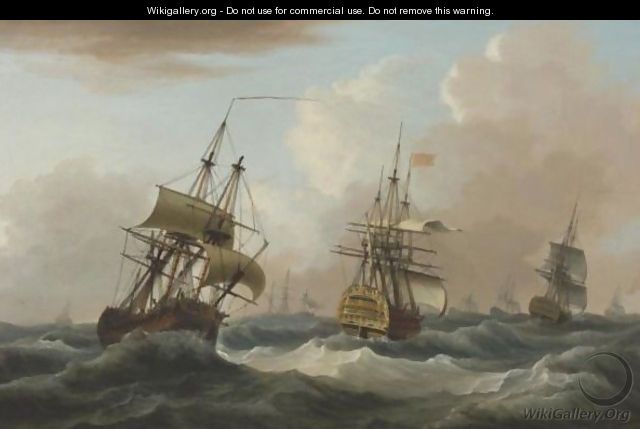 The Squadron Of Admiral Thomas Graves Off The Banks Of Newfoundland, September 17th, 1782 - Dominic Serres