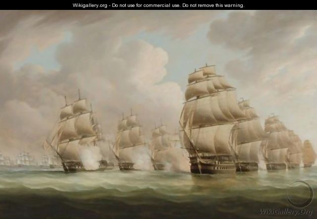 The Action Of Commodore Dance And The Comte De Linois Off The Straits Of Malacca, February 15th, 1804 - Thomas Buttersworth