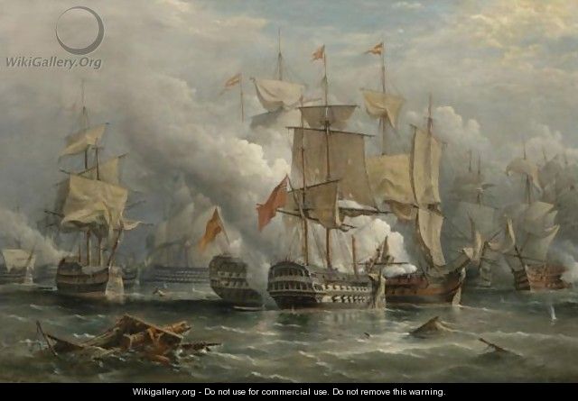 The Battle Of St. Vincent - Richard Bridges Beechey