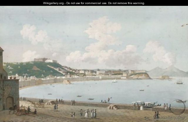 A Panoramic View Of The Bay Of Naples - Neopolitan School