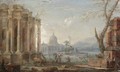 A Capriccio View Possibly Of Saint Peter'S, Rome - (after) Pierre-Antoine The Younger Patel