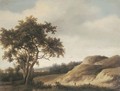A Dune Landscape With A Solitary Figure - Johan Lagoor
