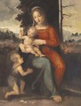 The Madonna And Child With Saint John The Baptist In A Landscape - (after) Fra Bartolommeo Della Porta