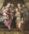 The Mystic Marriage Of Saint Catherine With An Angel And A Franciscan Saint - Central Italian School