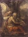 Saint Jerome In The Wilderness, Instructed By An Angel - (after) Carlo Saraceni
