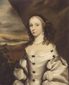 Portrait Of A Girl With A Pearl Earring, Half Length, Wearing A White Silk Dress And A Pearl Necklace - (after) Jan Mytens