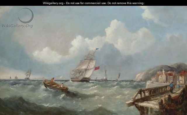 Shipping Leaving Harbour - John James Wilson