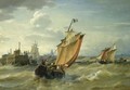 Fishing Boats Approaching Harbour - Carl Frederik Sorensen
