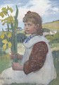 Girl With Irises - Elizabeth Stanhope Forbes