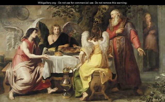 Abraham And The Three Angels - (after) Willem Van, The Elder Herp