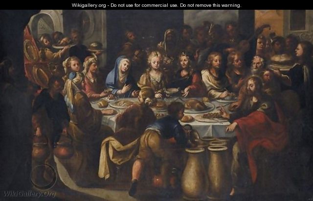 The Wedding Feast At Cana - Sevillian School