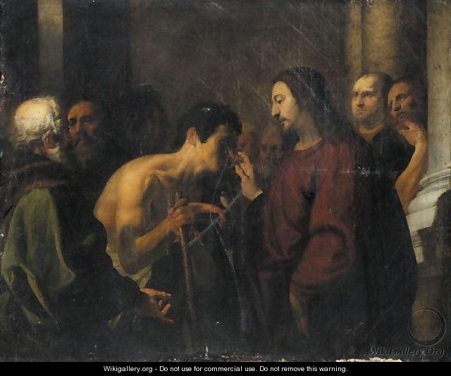 Christ Curing The Blind Man - Orazio De Ferrari