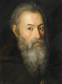 Portrait Of A Bearded Gentleman, Head And Shoulders, Wearing A Cloak - North-Italian School