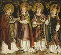 Four Saint Bishops, Including St. Nicholas Of Bari And St. Erasmus - Cologne School