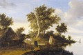 River Landscape With Herders And Cattle - Jacob Salomonsz. Ruysdael