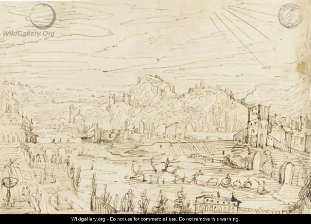 View Of Verona - Lodovico Pozzoserrato (see Toeput, Lodewijk)