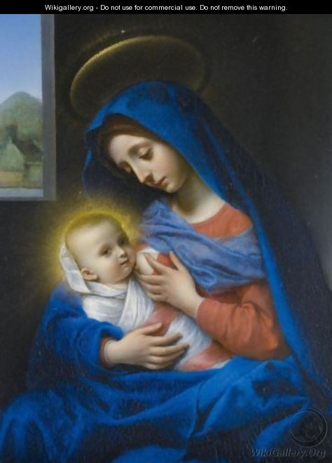 The Madonna Suckling The Christ Child - Carlo Dolci