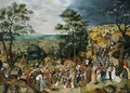 The Procession To Calvary - Pieter The Younger Brueghel