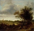 A Landscape With Figures On A Tree-Lined Path, A Windmill Beyond - Guillam Dubois