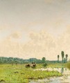 Cows In A Summer Landscape - Cornelis Kuypers