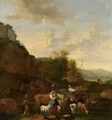 Shepherdesses And Their Flock In An Italianate Landscape - (after) Nicolaes Berchem