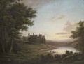 Linlithgow Palace Looking West - (after) Alexander Nasmyth