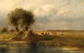 Cows In Summer Landscape - Cornelis Sr Westerbeek