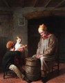 A Game Of Draughts - John William Haynes