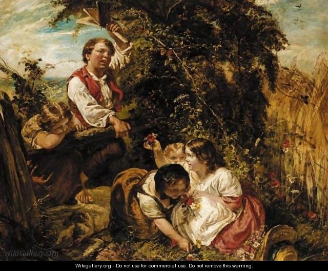 Children Picking Flowers - William Underhill