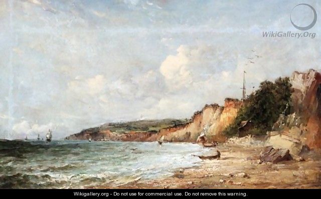 A Coastal View, Probably The Isle Of Wight - Alfred Vickers