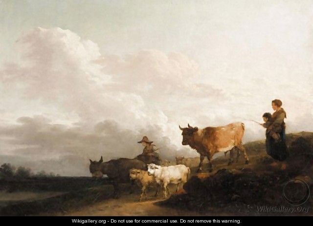 Tending The Herd - Philip Jacques de Loutherbourg