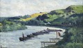 Train De Peniches Dans Le Tournant De La Seine - Maximilien Luce