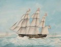 A Dutch Three-Master At Sea - Jacob Spin
