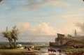 Cattle Watering In An Extensive River Landscape - Jan Jacob Fels
