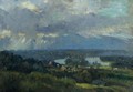 Le Bas De Meudon, Vue De Bellevue, Effet De Soleil Derriere Les Nuages - Albert Lebourg