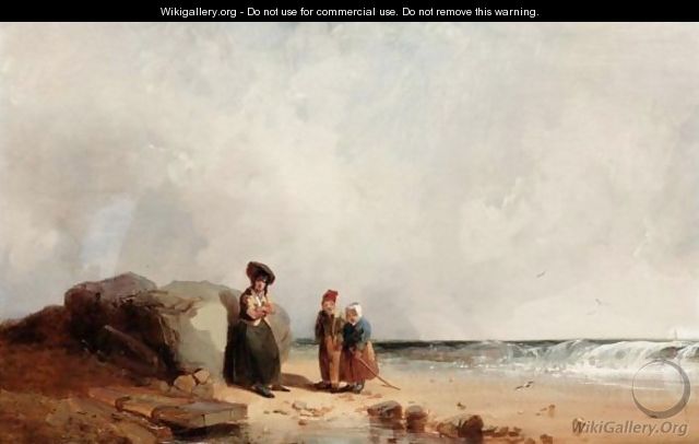 Figures On The Beach - (after) Henry Bright