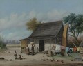 Farm With Cotton Pickers - William Aiken Walker