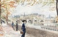 Elegant Ladies By The Banks Of The Seine, Paris - Georges Stein