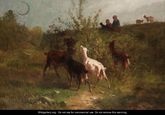 Landscape With Goats - Giuseppe Palizzi