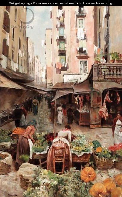 Market Scene - (after) Attilio Pratella