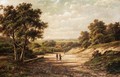 Figures On A Country Road - Hendrik Barend Koekkoek