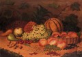 Still Life Of Fruit With Peaches In A Basket - (after) William Jones Of Bath