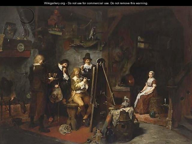 David Teniers In Seinem Atelier - Heinrich Schlitt