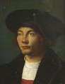 A Portrait Of A Gentleman, Head And Shoulders, Wearing A Black Coat And Hat - (after) Durer or Duerer, Albrecht