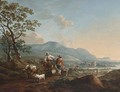An Extensive River Landscape With Shepherds Driving Their Herd In The Foreground - (after) Nicolaes Berchem