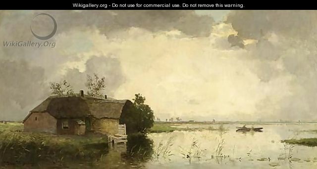 Farm In A River Landscape - Willem Weissenbruch