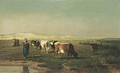 A Landscape With A Cowherdess - Richard Burnier