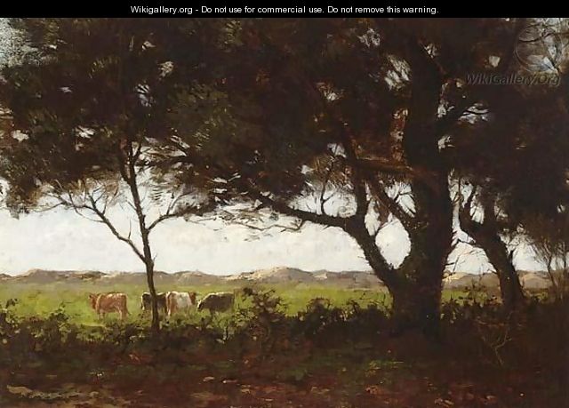 Cows In A Wooded Landscape - Willem Maris