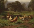 Chickens In A Landscape 2 - Juliette Peyrol Bonheur